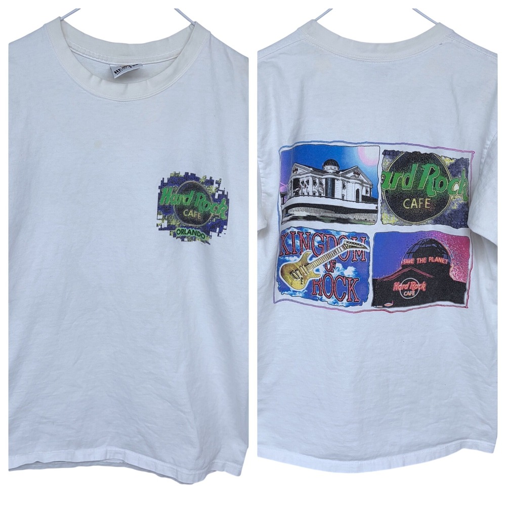 Vintage Hard Rock Cafe Orlando Graphic T Shirt Medium Made in USA‎ Heavyweight